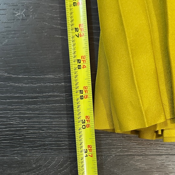 Zara yellow/green Pleated Midi Skirt - Picture 6 of 6
